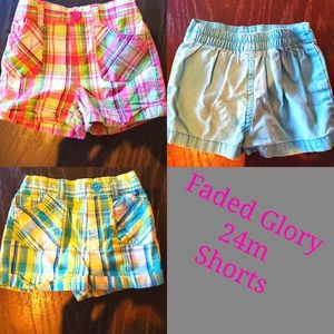 EUC 24M Faded Glory Shorts - Set of 3